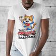 Take Meowt To The Ball Game Tee Slugger Cat Baseball Men's V-Neck T-Shirt
