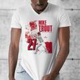 Mike Trout Los Angeles A MLB Baseball Players MLBMTR304N Men's V-Neck T-Shirt Mike Trout Los Angeles A MLB Baseball Players MLBMTR304N Men's V-Neck T-Shirt