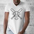 Minimalist Baseball Clean Sports Graphic Tee For Fan Players Men's V-Neck T-Shirt