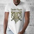 Old School Camo Baseball Drip Double Digits 10th Birthday Men's V-Neck T-Shirt