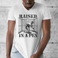 Raised In a Pen Baseball Pitcher Saying Bullpen Men's V-Neck T-Shirt Raised In a Pen Baseball Pitcher Saying Bullpen Men's V-Neck T-Shirt