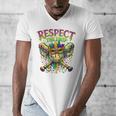 Respect The Drip Mardi Gras Baseball Ice Cream Boys Carnival Men's V-Neck T-Shirt