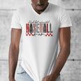 Retro Checkered Tired But Caffeinated Baseball Mom Leopard Men's V-Neck T-Shirt Retro Checkered Tired But Caffeinated Baseball Mom Leopard Men's V-Neck T-Shirt