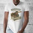 Riverside Ravagers Retro Minor League Baseball Men's V-Neck T-Shirt Riverside Ravagers Retro Minor League Baseball Men's V-Neck T-Shirt