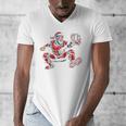 Santa Playing Baseball Catcher Merry Christmas Sport Player Men's V-Neck T-Shirt Santa Playing Baseball Catcher Merry Christmas Sport Player Men's V-Neck T-Shirt