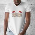 Stop Staring At My Balls Comedy Christmas Baseball Men's V-Neck T-Shirt