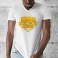 Strike Out Childhood Cancer Boys Baseball Drip Gold Ribbon Men's V-Neck T-Shirt