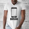 Texted First Bruh Seen Message Valentine's Day Humor Raglan Baseball Tee Men's V-Neck T-Shirt