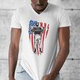 US Flag Baseball Player Batter Sport Lover Team Coach Family Men's V-Neck T-Shirt