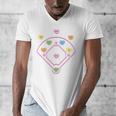 Valentine Heart Love Cute Baseball Softball Lover Sayings Men's V-Neck T-Shirt Valentine Heart Love Cute Baseball Softball Lover Sayings Men's V-Neck T-Shirt