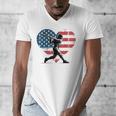 Valentines Baseball Batter Silhouette Heart Men Boys Kid Men's V-Neck T-Shirt Valentines Baseball Batter Silhouette Heart Men Boys Kid Men's V-Neck T-Shirt