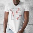 Vintage Distressed Baseball Number 15 Jersey Player Uniform Men's V-Neck T-Shirt