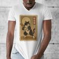 Vintage Japanese Ukiyo-e Baseball Cat Batting Men's V-Neck T-Shirt Vintage Japanese Ukiyo-e Baseball Cat Batting Men's V-Neck T-Shirt