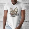 Wildcats Baseball Leopard Print Coquette Bow Mascot Game Day Men's V-Neck T-Shirt Wildcats Baseball Leopard Print Coquette Bow Mascot Game Day Men's V-Neck T-Shirt