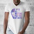I Will Be Waiting For You At Home Baseball Softball Catcher Men's V-Neck T-Shirt