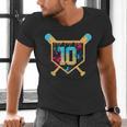 10 Years Old 10th Birthday Baseball Ice Cream Dripping Boys Men's V-Neck T-Shirt 10 Years Old 10th Birthday Baseball Ice Cream Dripping Boys Men's V-Neck T-Shirt