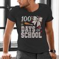100 Days Of School Baseball 100th Day Of School Coquette Bow Men's V-Neck T-Shirt