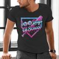 100 Days Of School Baseball 100th Day Ice Cream Boys Kids Men's V-Neck T-Shirt 100 Days Of School Baseball 100th Day Ice Cream Boys Kids Men's V-Neck T-Shirt