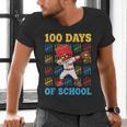 100 Days Of School Baseball Bat 100th Day Of School Boys Men's V-Neck T-Shirt