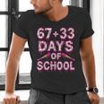 100 Days Of School Baseball Boys Six Seven Drip 100th Day Men's V-Neck T-Shirt 100 Days Of School Baseball Boys Six Seven Drip 100th Day Men's V-Neck T-Shirt