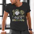 100 Days Of School Baseball Camo Art For Boys Kids Students Men's V-Neck T-Shirt 100 Days Of School Baseball Camo Art For Boys Kids Students Men's V-Neck T-Shirt