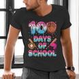 100 Days Of School Baseball Donut Dripping Teacher Boys Kids Men's V-Neck T-Shirt 100 Days Of School Baseball Donut Dripping Teacher Boys Kids Men's V-Neck T-Shirt