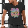 100 Days Of School Baseball Drip Boys Kids 100th Day Men's V-Neck T-Shirt 100 Days Of School Baseball Drip Boys Kids 100th Day Men's V-Neck T-Shirt