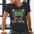 100 Days Of School Baseball Ice Cream Drip 100th Day Player Men's V-Neck T-Shirt 100 Days Of School Baseball Ice Cream Drip 100th Day Player Men's V-Neck T-Shirt