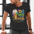 100 Days Of School Baseball Ice Cream Drip Boys Kids Player Men's V-Neck T-Shirt 100 Days Of School Baseball Ice Cream Drip Boys Kids Player Men's V-Neck T-Shirt