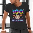 100 Days Of School Baseball Ice Cream Drip Kids Boys Teacher Men's V-Neck T-Shirt 100 Days Of School Baseball Ice Cream Drip Kids Boys Teacher Men's V-Neck T-Shirt