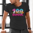 100 Days Of School Baseball Ice Cream Drip For Teacher Kid Men's V-Neck T-Shirt 100 Days Of School Baseball Ice Cream Drip For Teacher Kid Men's V-Neck T-Shirt