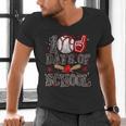 100 Days Of School Baseball Teacher 100 Days Smarter Student Men's V-Neck T-Shirt 100 Days Of School Baseball Teacher 100 Days Smarter Student Men's V-Neck T-Shirt