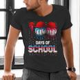 100 Days Of School Dripping Baseball 100th Day Teacher Boy Men's V-Neck T-Shirt 100 Days Of School Dripping Baseball 100th Day Teacher Boy Men's V-Neck T-Shirt
