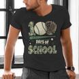 100 Days Of School Teacher Camo Baseball Boys Toddler Kids Men's V-Neck T-Shirt