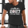 2027 Back To School Baseball 2027 Graduation Class Of 2027 Men's V-Neck T-Shirt