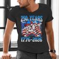 250 Years 1776 2026 250th Baseball American Flag 4th Of July Men's V-Neck T-Shirt