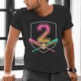 2nd Birthday Baseball Bat Ice-Cream Drip 2yrs Old Boys Kids Men's V-Neck T-Shirt