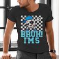 5th Birthday Dabbing Baseball Boys Bruh I'm 5 Year Old Men's V-Neck T-Shirt
