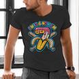 I Was 6 Now I’m 7 Banana Drip Birthday Baseball Men's V-Neck T-Shirt I Was 6 Now I’m 7 Banana Drip Birthday Baseball Men's V-Neck T-Shirt