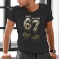 I Was 6 Now I'm 7 Baseball 6 7 Birthday Boys Girls Men's V-Neck T-Shirt I Was 6 Now I'm 7 Baseball 6 7 Birthday Boys Girls Men's V-Neck T-Shirt