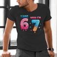 I Was 6 Now I'm 7 Birthday Baseball Drip For Boys Kid Men's V-Neck T-Shirt I Was 6 Now I'm 7 Birthday Baseball Drip For Boys Kid Men's V-Neck T-Shirt
