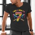 I Was 6 Now I'm 7 Dripping Ice Cream Baseball 67 Drip Men's V-Neck T-Shirt