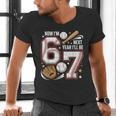 6 Year Old Birthday 67 Trend Baseball Now I’m 6 Next Year 7 Men's V-Neck T-Shirt