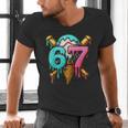 67 Baseball Ice Cream Drip Kids Men's V-Neck T-Shirt 67 Baseball Ice Cream Drip Kids Men's V-Neck T-Shirt
