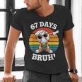 67 Days Of School Bruh Teacher Kids Dabbing Baseball Men's V-Neck T-Shirt 67 Days Of School Bruh Teacher Kids Dabbing Baseball Men's V-Neck T-Shirt