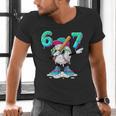 67 Meme Six Seven Meme Baseball Dapping Ice Cream Drip Men's V-Neck T-Shirt 67 Meme Six Seven Meme Baseball Dapping Ice Cream Drip Men's V-Neck T-Shirt