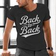 Back To Back For Boys Girls Men Women Baseball Men's V-Neck T-Shirt Back To Back For Boys Girls Men Women Baseball Men's V-Neck T-Shirt