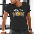 Ball Mom Leopard Baseball Softball Player Mom Men's V-Neck T-Shirt Ball Mom Leopard Baseball Softball Player Mom Men's V-Neck T-Shirt