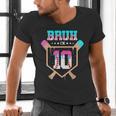 Baseball 10 Year Old Ice Cream Drip 10th Birthday Boy Player Men's V-Neck T-Shirt Baseball 10 Year Old Ice Cream Drip 10th Birthday Boy Player Men's V-Neck T-Shirt