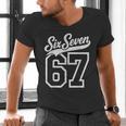 Baseball 6 7 Number 67 Six Seven Meme Boys Youth Kids Men's V-Neck T-Shirt Baseball 6 7 Number 67 Six Seven Meme Boys Youth Kids Men's V-Neck T-Shirt